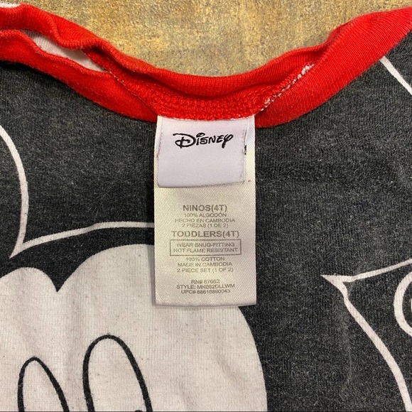 Disney Mickey Mouse Pajama Top Boys' Size 4T - Picture 3 of 4